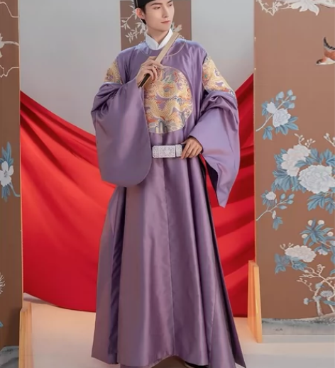 正版汉服出租｜重回汉唐凤求凰原创明制圆领袍...