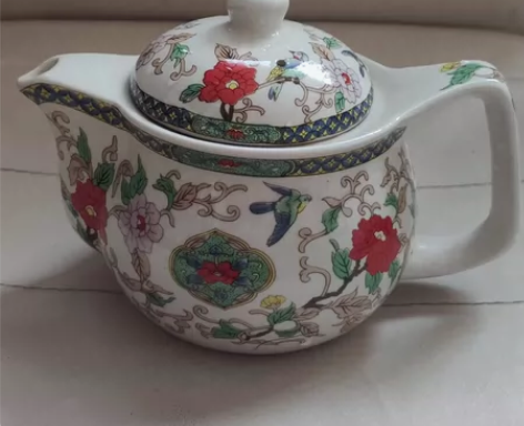 景德镇彩绘陶瓷茶壶,贴花工艺,保存完好无损...