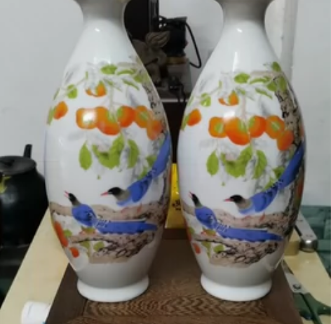 景德镇镇花瓶一对，喜事多多！小花瓶一对！完...
