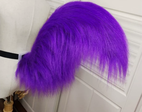 手作兽尾cos道具 尾巴内有骨架弧度可调节...