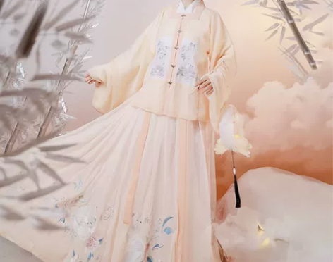 明制汉服女春秋仙气飘逸三件套正品原创中国风...