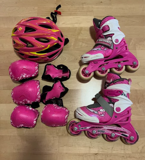 ?米高溜冰鞋儿童初学者轮滑旱冰滑冰鞋中大童...