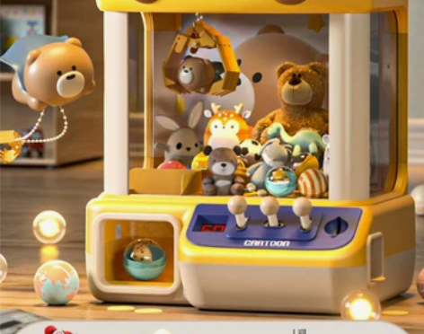 儿童抓娃娃机小型家用迷你夹公仔女童大号投币...