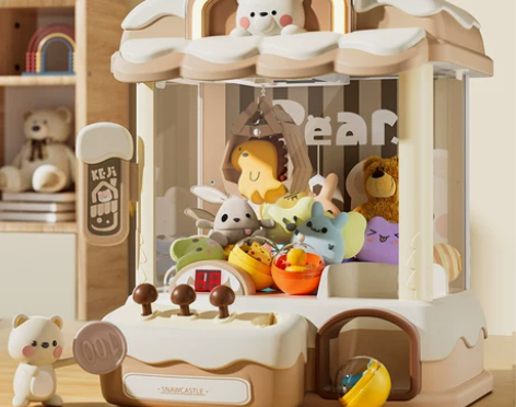 六一节新款抓娃娃机大号儿童玩具夹公仔迷你扭...