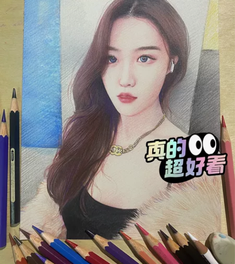 #画彩铅画像定制手绘素描人物肖像画写实头像...