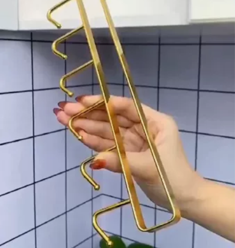 厨房置物架橱柜挂钩隔板收纳挂架悬挂式免打孔...