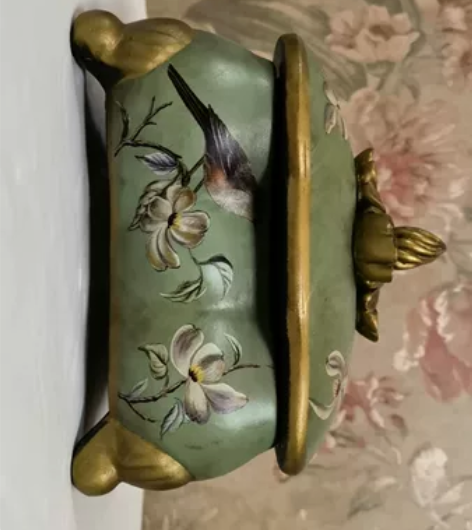 美式陶瓷首饰盒装饰摆件欧式复古创意梳妆台项...