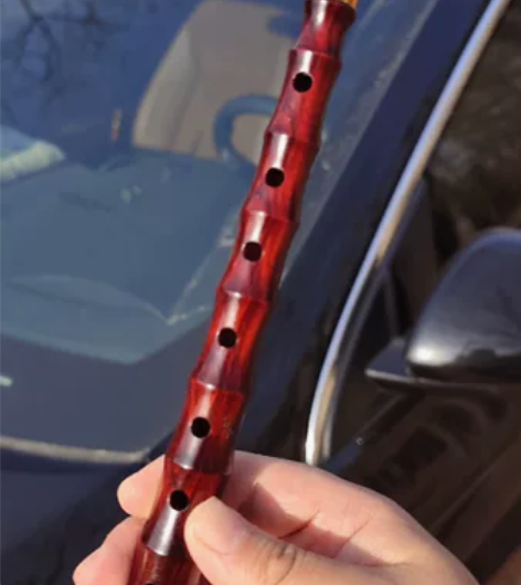 自用印度小叶紫檀拆房老料 降E调唢呐 几乎...