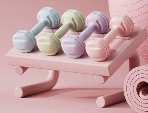 朗威哑铃女士健身家用器材儿童瑜伽女壶铃式练...