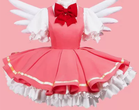 百变小樱cos服 魔卡少女樱 红白战斗服 ...