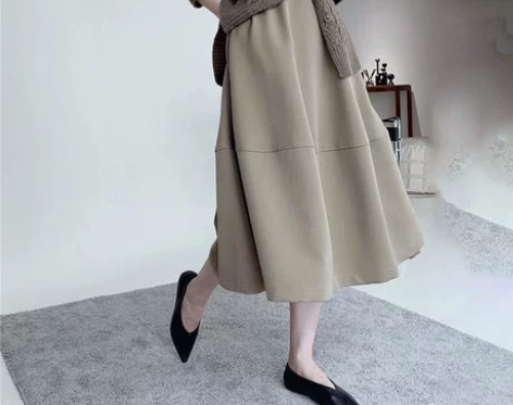 春季复古气质立体裁剪蓬蓬裙花苞半身裙高腰纯...