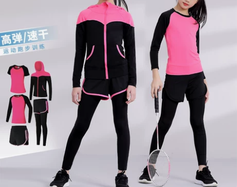 儿童跑步运动服女童瑜伽套装塑型训练速干衣打...