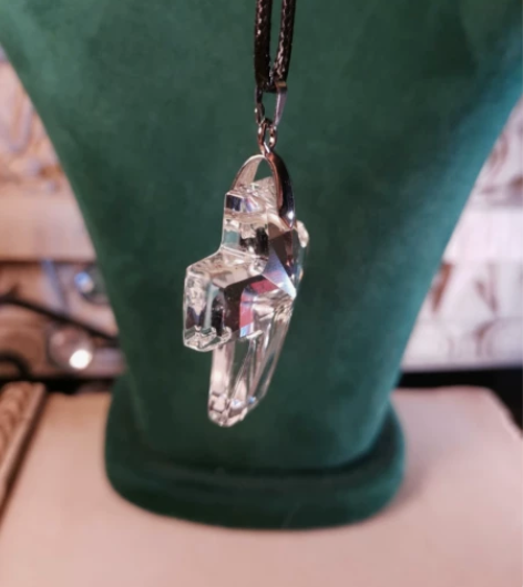 #项链 粉丝价45，奥地利水晶十字架项链吊...