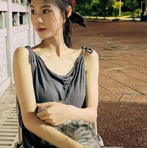 吊带荡领连体裤 可调节衣领高低吊带长短 1...