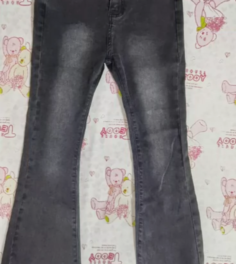 复古高腰微喇牛仔裤女春秋显瘦马蹄裤小个子修...