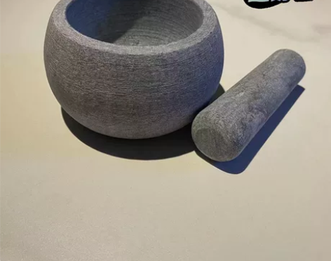 家用石臼蒜臼子捣药臼天然青石蒜泥器捣蒜器压...