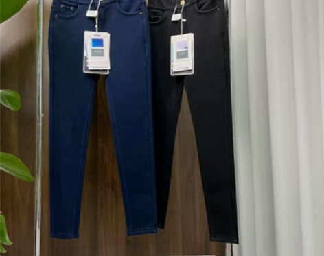 低价转全新玻尿酸五防牛仔裤 女秋冬高腰紧身...