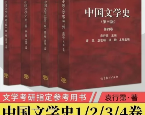中国文学史袁行霈第三版3版1234册全4本...