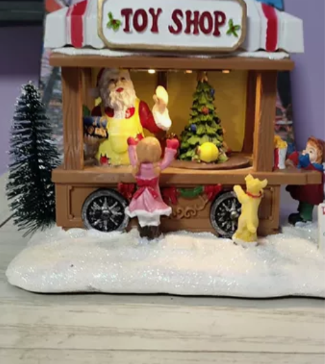 全新圣诞节摆件电池款，圣诞树会旋转有灯光有...