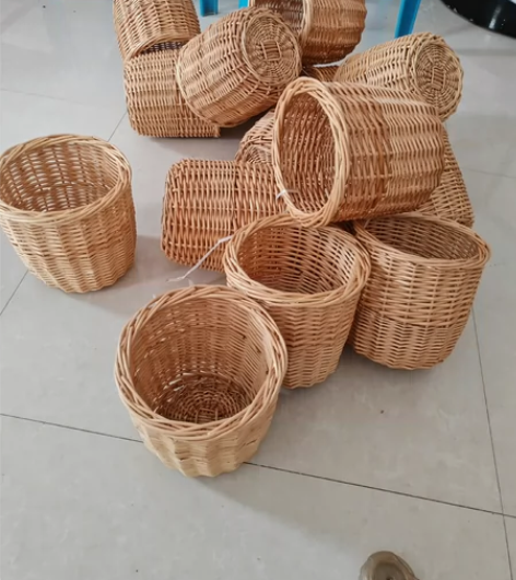 柳编花篮插花手提花篮纯手工 偏远地区不包邮