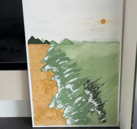 砂砾肌理画 80cm×120cm 自己画的...