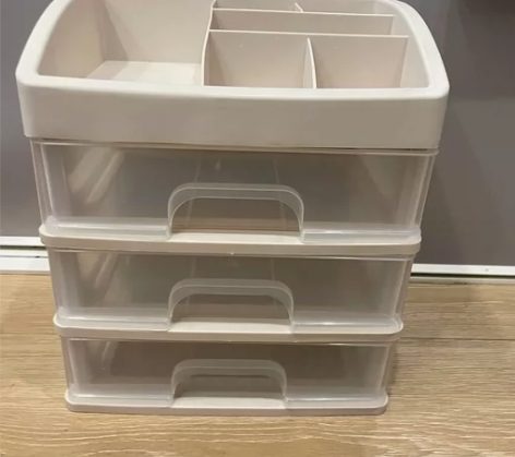 大号抽屉式桌面化妆品收纳盒 文具收纳盒桌面...