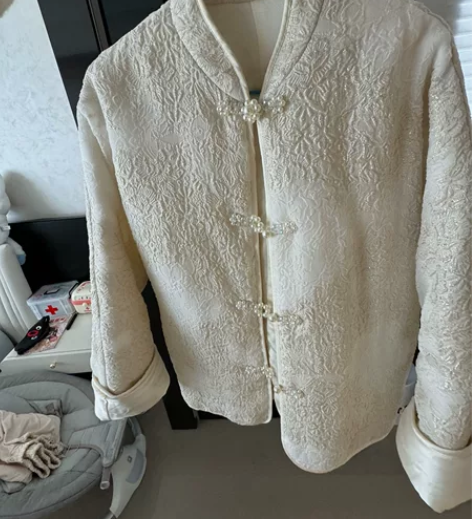 仙气飘飘桑蚕丝棉外套  全新   内里真丝...