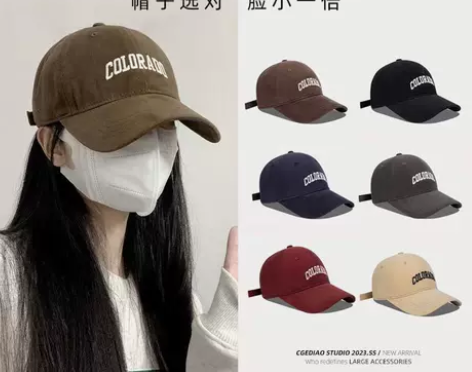 大头围棒球帽新款宽帽檐深顶显脸小女款软顶鸭...