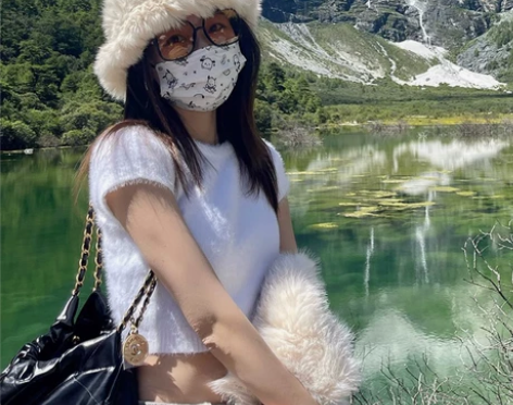 兔毛渔夫帽女旅游空川西毛绒帽子保暖毛线包头...