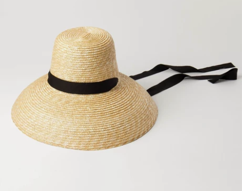 草编帽欧美春夏新款高平顶大帽檐带绑带麦秆草...