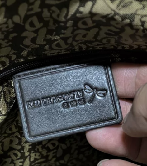 红蜻蜓真皮手提包，高端大气上档次，85新，...