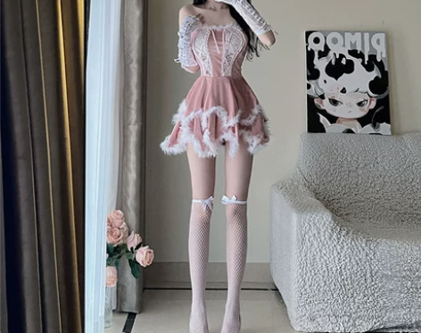 cosplay粉色兔女郎制服性感纯欲猫咪女...