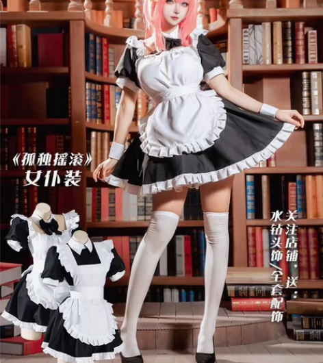 不咕鸟后藤一里女仆装 配饰都在穿过两次轻微...