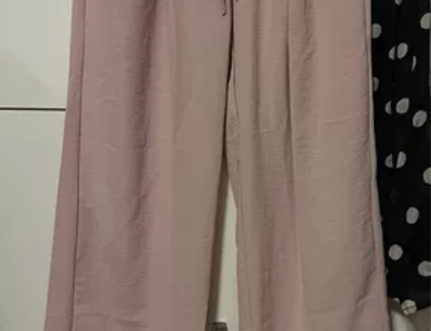 粉色阔腿裤 裤长104 买回来洗了一次，还...