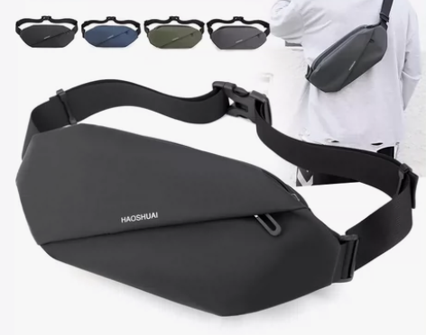 【男士斜挎包】新款男士腰包户外跑步手机包多...