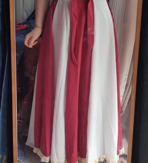 （低价清衣柜可小刀）12破晋制间色裙 全新...