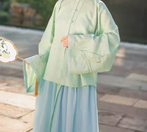 思君亭 明制汉服 兰朋友 明制立领对襟直袖...