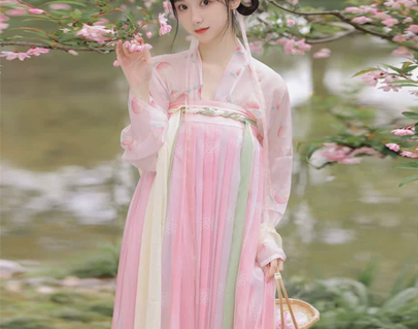 妃亦坊原创汉服女唐制齐胸襦裙印花春夏中国风...