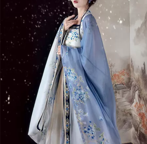 桔屿原创汉服女唐制诃子裙大袖衫【阳春白雪】...