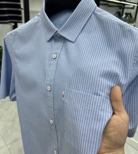 雅戈尔短袖衬衫 夏季男士商务休闲条纹正品1...