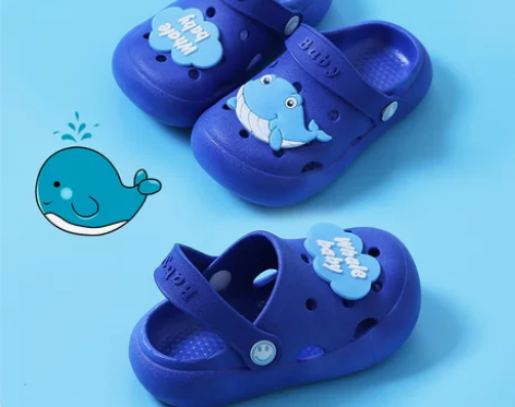 儿童秋冬室内防滑软底拖鞋宝宝潮流耐磨洞洞鞋...