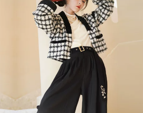 全新 徐娇织羽集【千鸟】秋冬汉元素格纹外套...