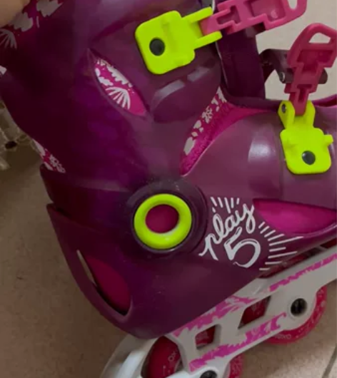 迪卡侬儿童专业溜冰鞋女??初学者轮滑鞋滑冰...