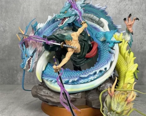 海贼王手办 GK 黑珍珠改三头龙索隆 龙卷...
