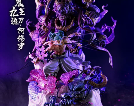 海贼王九刀流阿修罗索隆手办周边模型摆件男生...