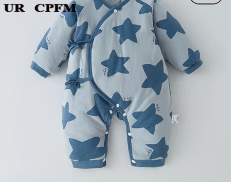 品牌折扣店撤柜连体衣秋冬保暖棉服初生儿夹棉...