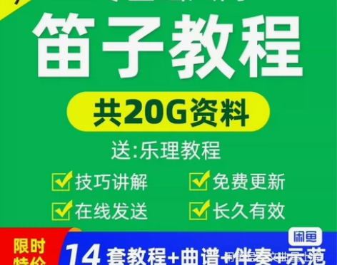笛子教程零基础自学入门进阶视频初学者教学成...