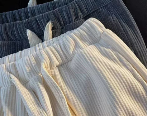 ?奶油黄灯芯绒卫裤女春秋季小个子高街潮牌i...