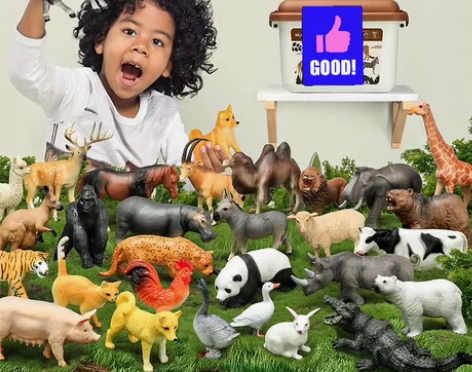 全网低价纽奇仿真动物模型农场野生动物儿童早...