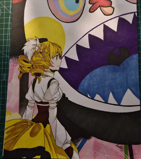 马克笔手绘动漫， 巴麻美 名:学姐的最后一...